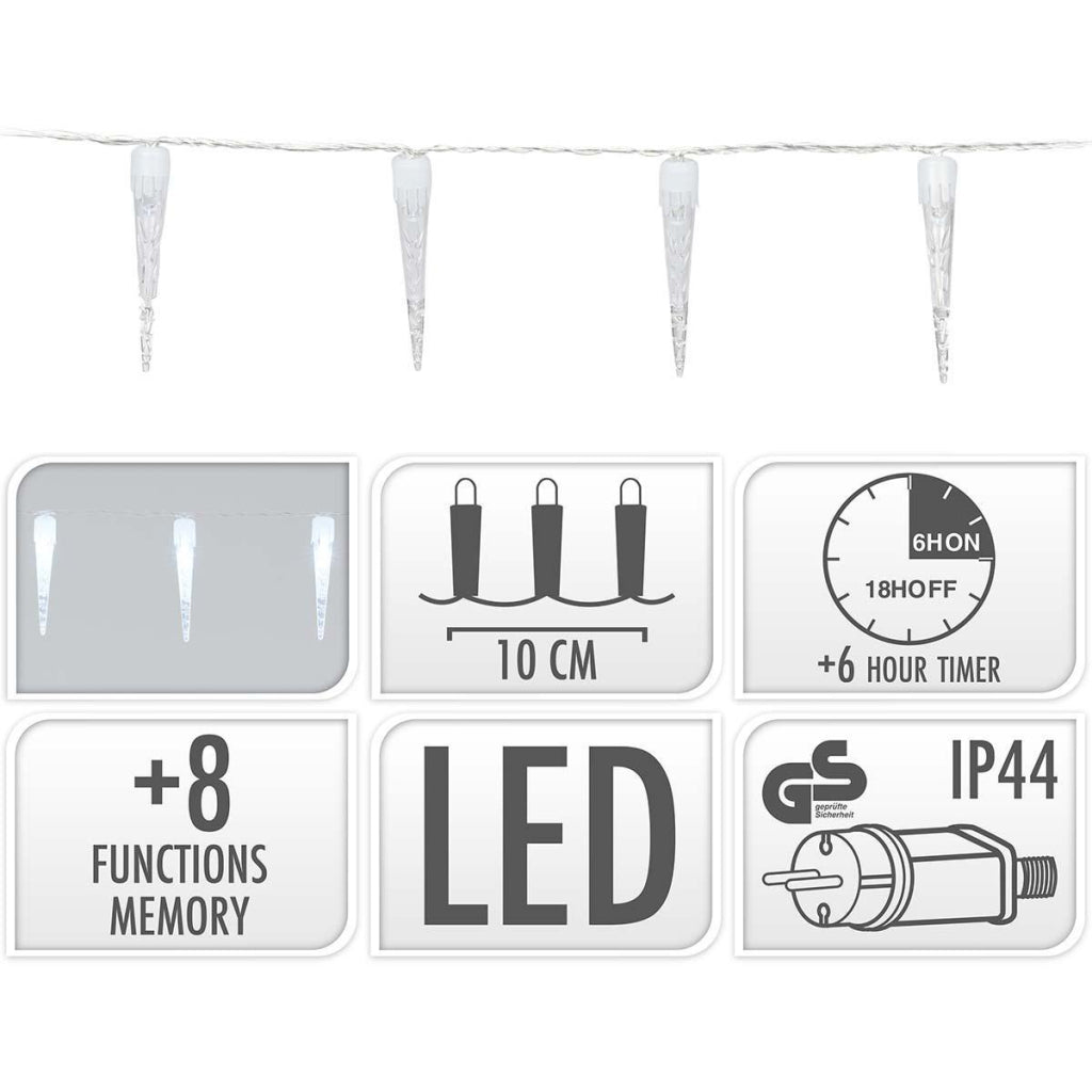 S.I.A. S.I.A. Julelys Ice Gules 100 LEDS 9,9 m IP44 + timer