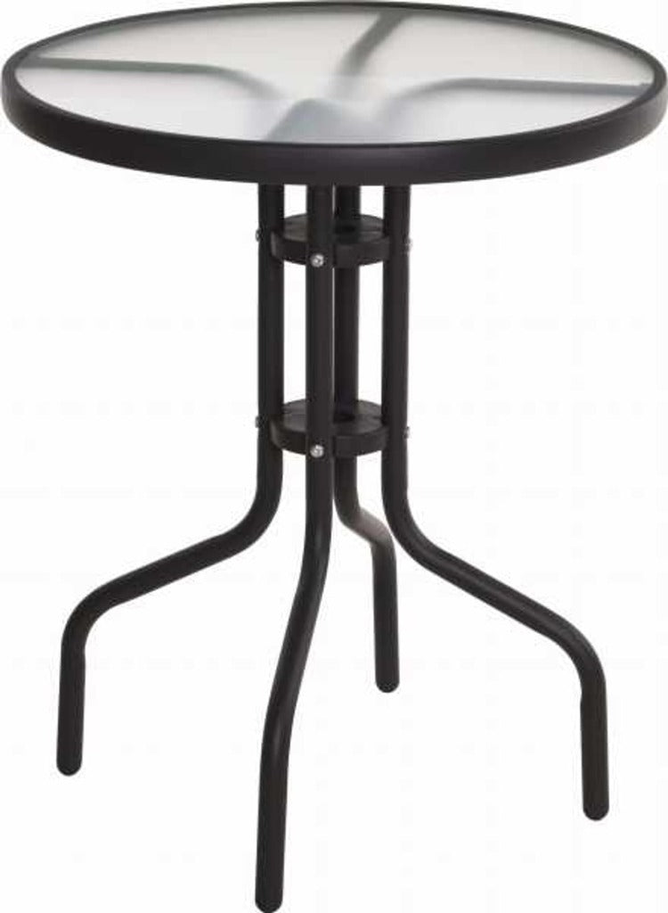 Pro Garden Rounds Glass Balcony Table 60x70cm