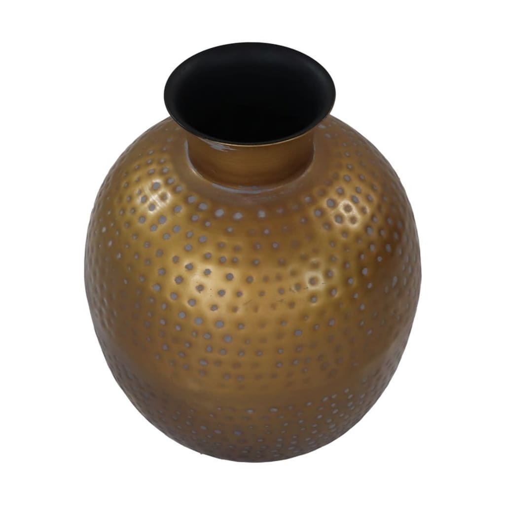 HSM Collection HSM Collection Vase Padua Small 30x35 cm Gold and Gray