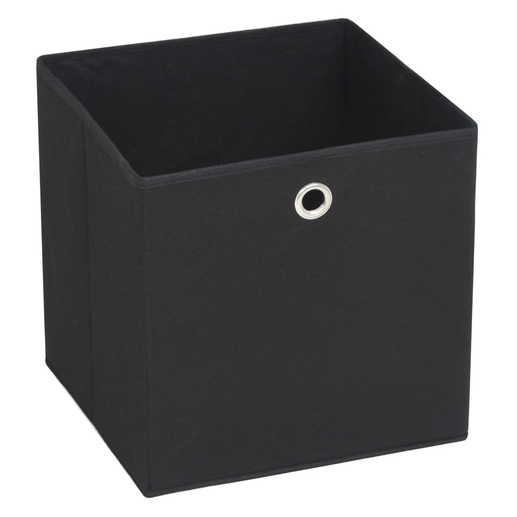 Vidaxl opbevaringsbokse 4 stk. 28x28x28 cm ikke -vævet stof sort sort