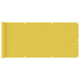 Écran de balcon Vidaxl 75x400 cm jaune HDPE