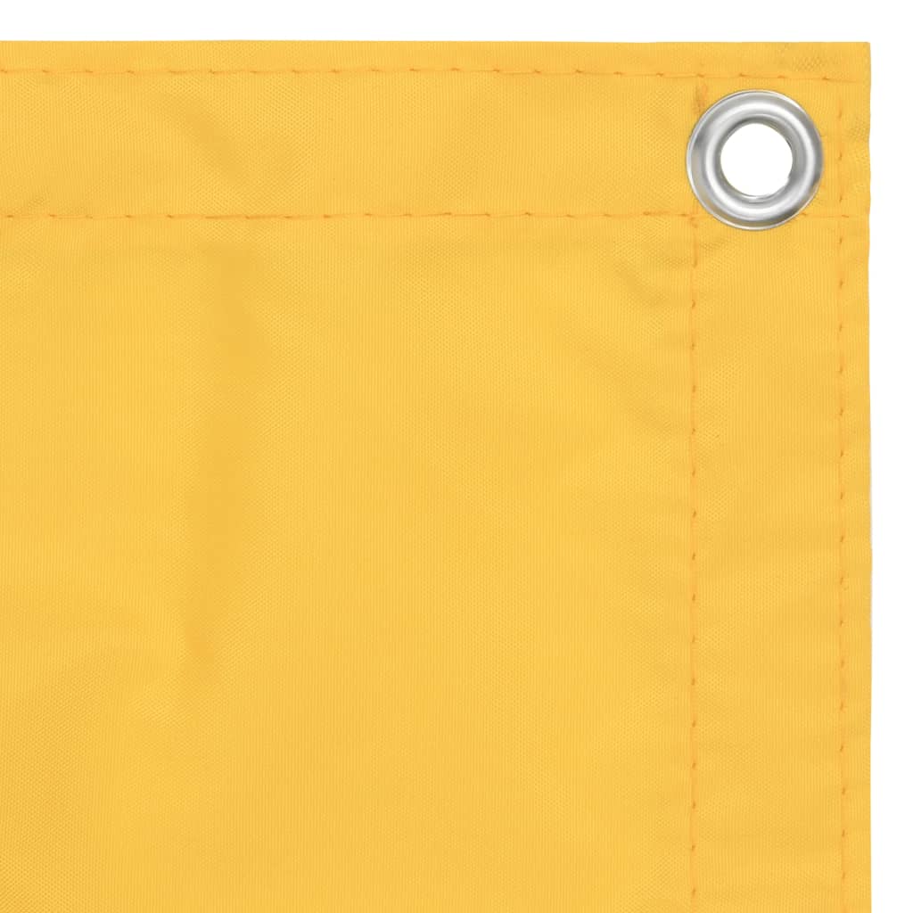Écran de balcon Vidaxl 120x400 cm Oxford Fabric Jaune