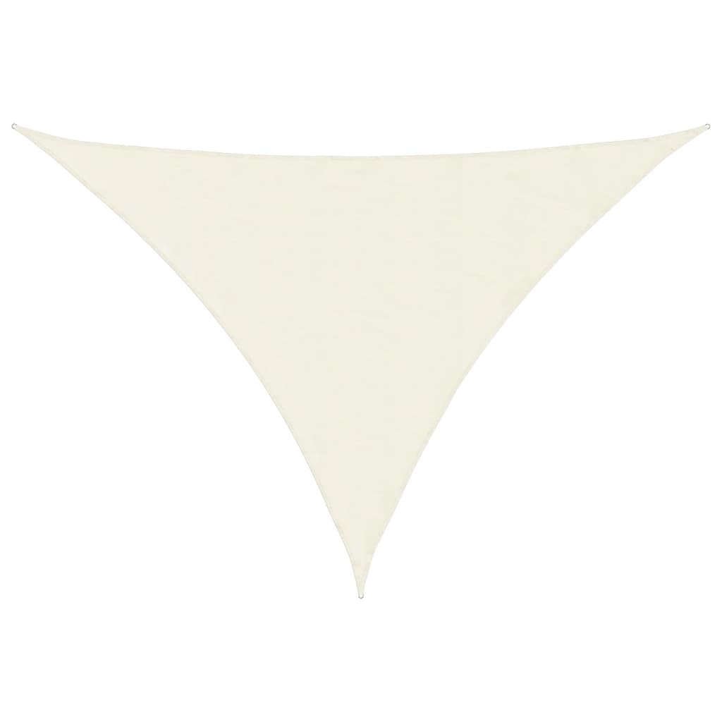 Vidaxl Sunshade Triangular 5x7x7 m oxford tkanina crème -colored