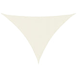 Vidaxl Sunshade Triangular 5x7x7 m oxford tkanina crème -colored