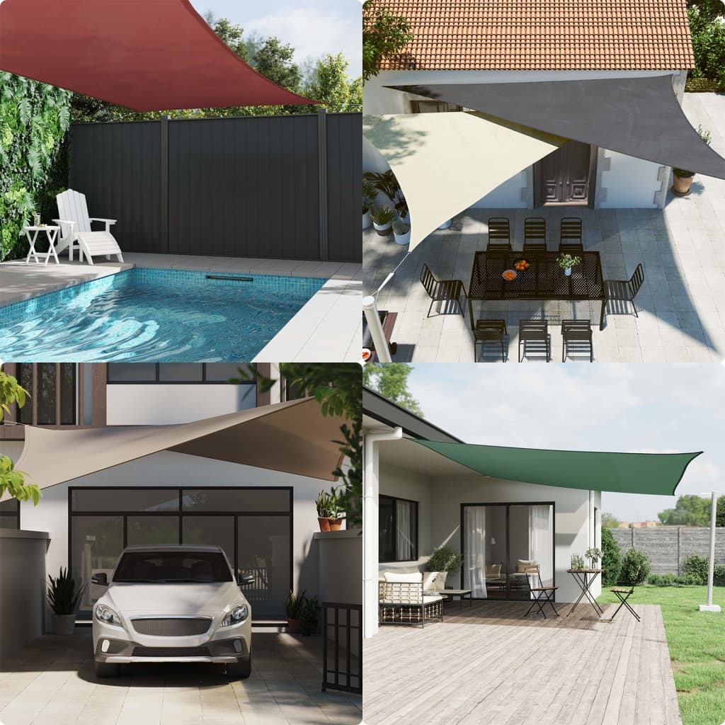 Vidaxl Sun Shade Rectangular 4x5 M Tessuto Oxford Taupe