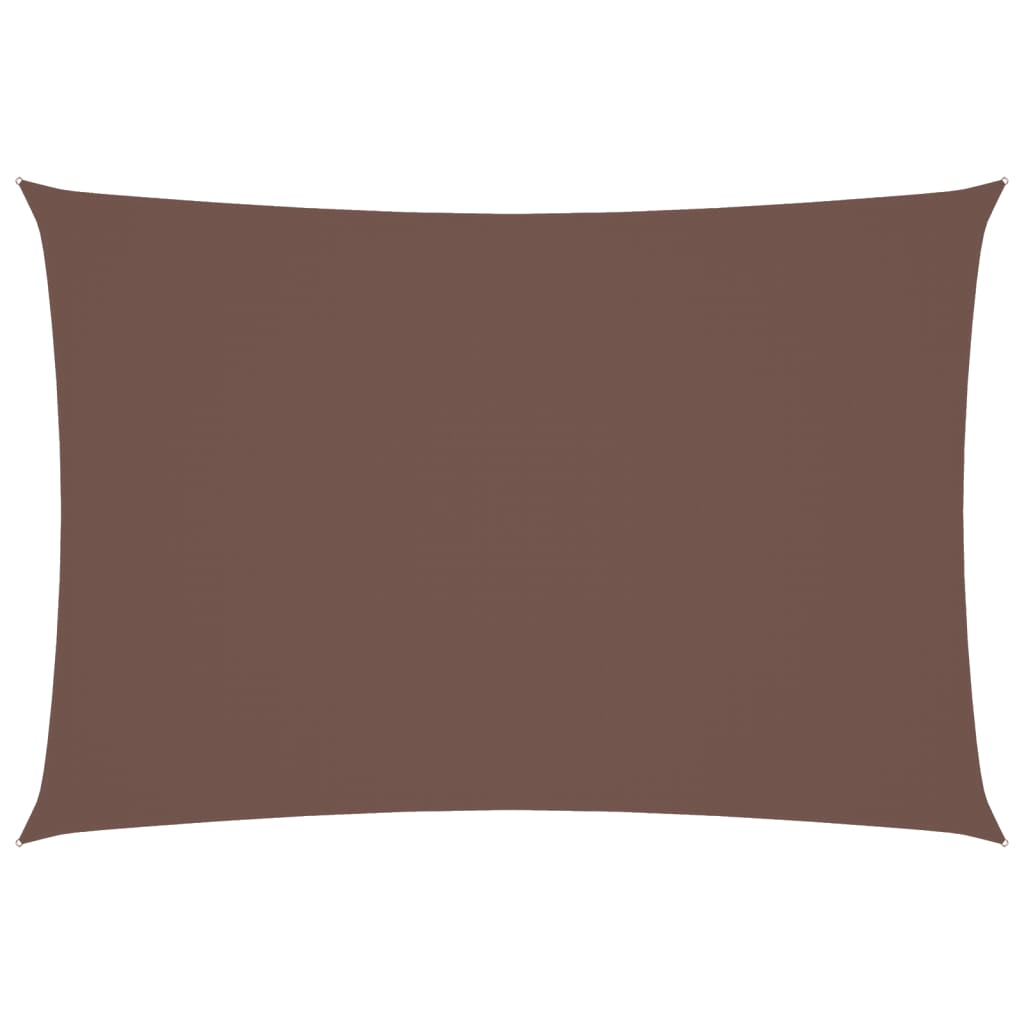 Vidaxl Shade Rectangular 3x5 M tessuto Oxford marrone