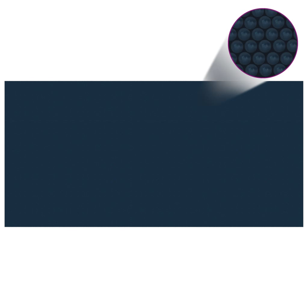 Vidaxl Pool Foil Solar Floating 450x220 cm PE noir et bleu