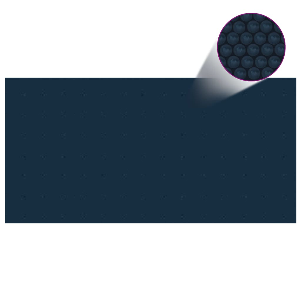 Vidaxl Pool Foil Solar Floating 488x244 cm PE noir et bleu