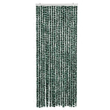 Vidaxl Fly Vorhang 56x185 cm Chenille grün und weiß
