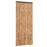 Vidaxl Fly Cundain 56x185 cm Chenille Ocher and White