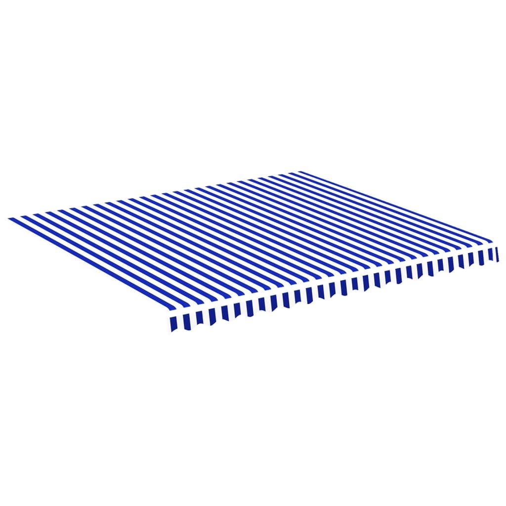 Tissu de remplacement de Vidaxl pour Luifel 4x3,5 m bleu et blanc
