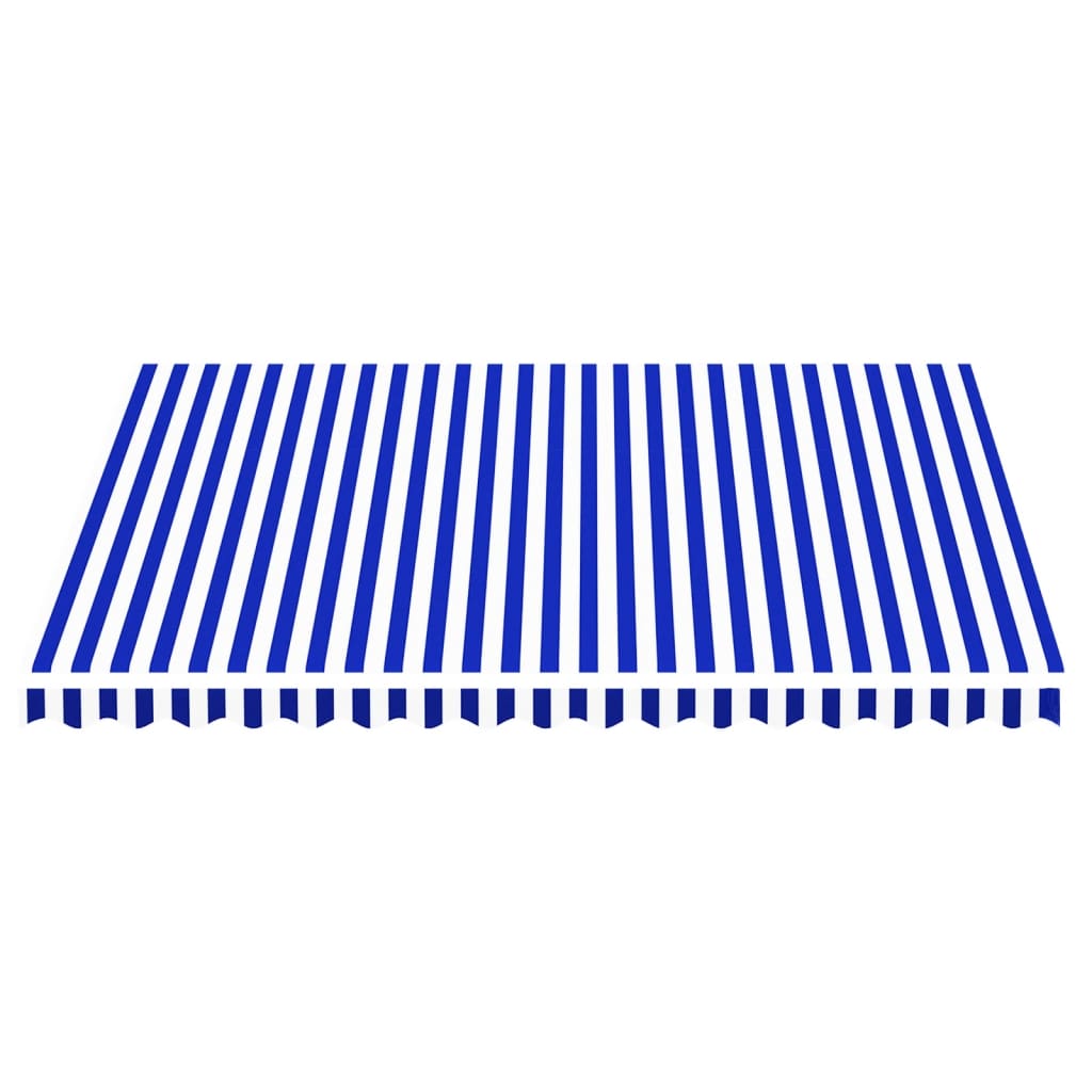 Tissu de remplacement de Vidaxl pour Luifel 4x3,5 m bleu et blanc