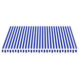 Tissu de remplacement de Vidaxl pour Luifel 4x3,5 m bleu et blanc