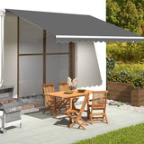 Tissu de remplacement de Vidaxl pour Luifel 4,5x3,5 M anthracite -colored