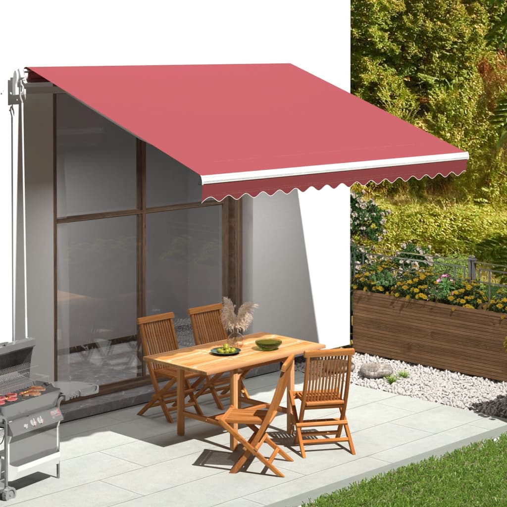 Tela de reemplazo de Vidaxl para Luifel 4x3.5 M Burdeos rojo