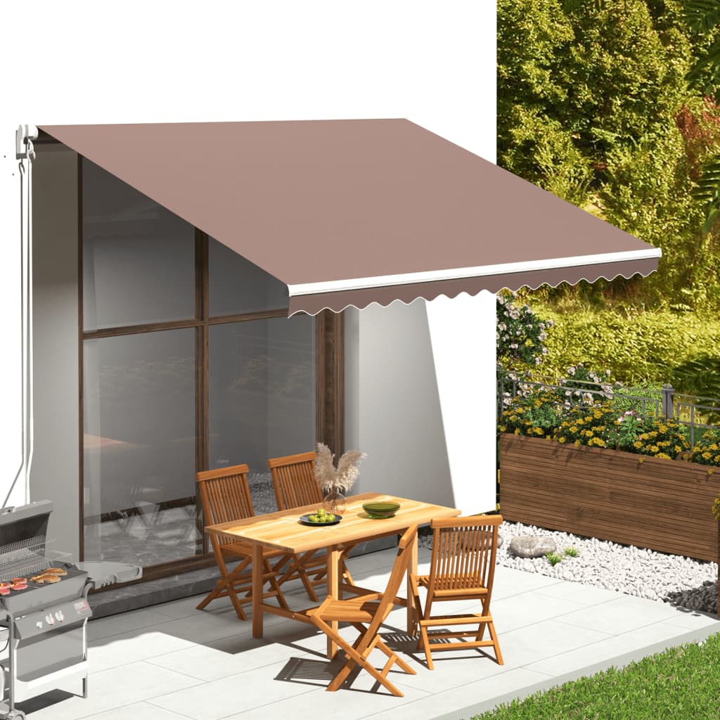 Vidaxl zastępczy materiał do Luifel 4x3 M brąz