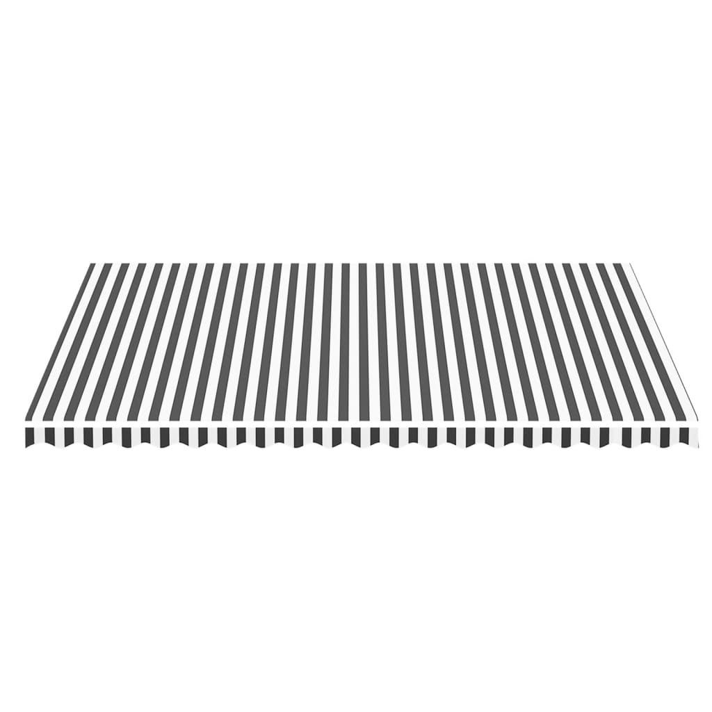 Tissu de remplacement de Vidaxl pour Luifel 5x3,5 M anthracite -colore et blanc