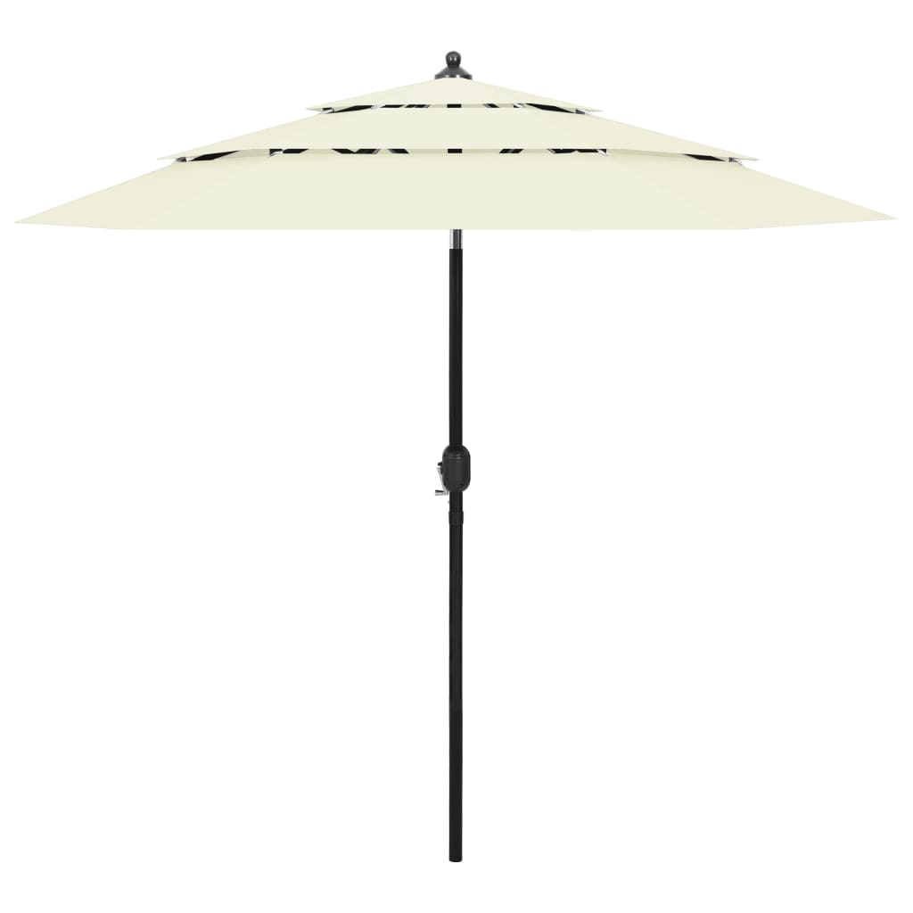 Vidaxl Parasol 3-layer with aluminum pole 2.5 m sand-colored