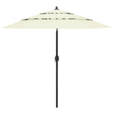 Vidaxl Parasol 3-layer with aluminum pole 2.5 m sand-colored