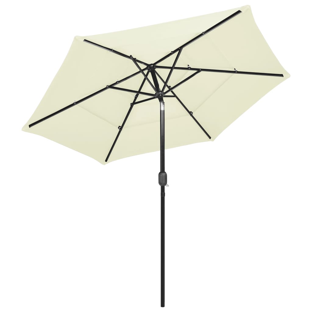 Vidaxl Parasol 3-layer with aluminum pole 2.5 m sand-colored