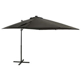 Vidaxl Floating Parasol s pólem a LED osvětlení 250 cm antracitová barva