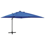 Vidaxl schwëmmt Paraseols mat Pole a LED LED LED 300 CM AZURE BLUE