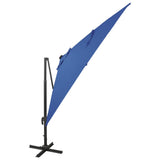 Vidaxl schwëmmt Paraseols mat Pole a LED LED LED 300 CM AZURE BLUE