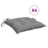 Cuscini da sedia Vidaxl 4 pezzi 40x40x7 cm tessuto di oxford grigio