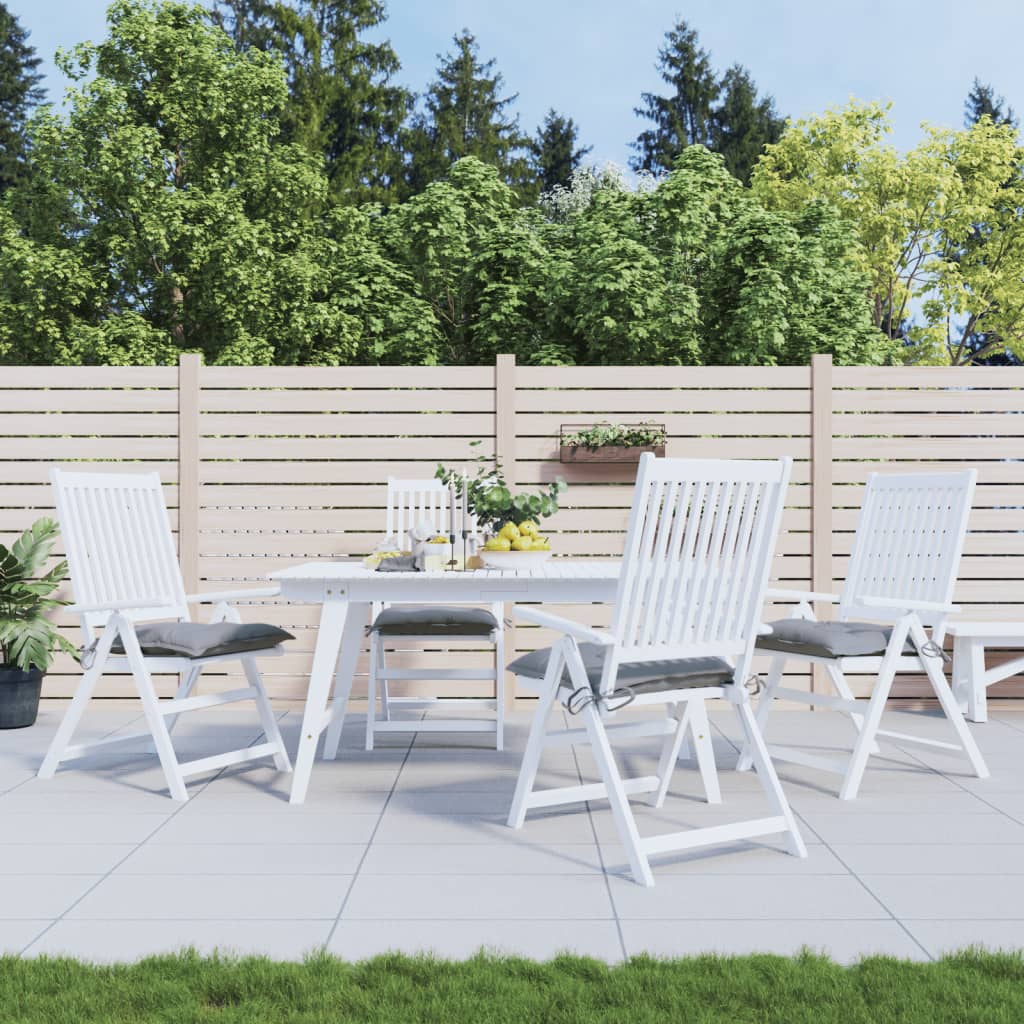 Cuscini da sedia Vidaxl 4 pezzi 40x40x7 cm tessuto di oxford grigio