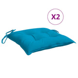 Vidaxl stolpuder 2 St 40x40x7 cm Oxford stof lyseblå