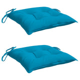 Vidaxl stolpuder 2 St 40x40x7 cm Oxford stof lyseblå
