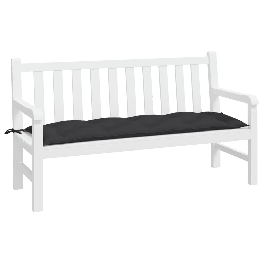 Vidaxl Garden Bench Pude 150x50x7 cm Oxford Stof sort
