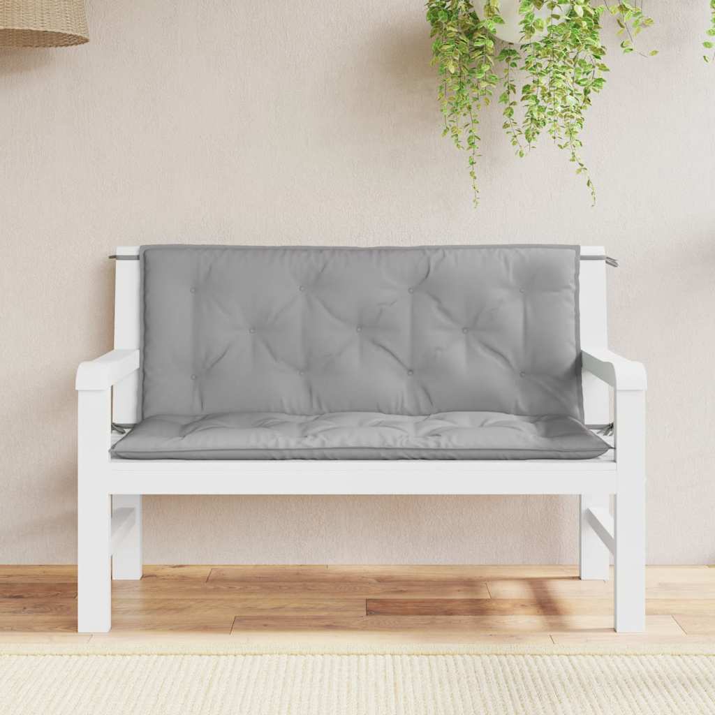 Vidaxl Garden Bench Pushion 120x (50+50) X7 cm Oxford Stof Gray Gray