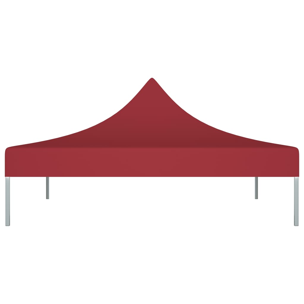 Techo de carpa de fiesta de Vidaxl 270 g m² 3x3 m Burdeos rojo