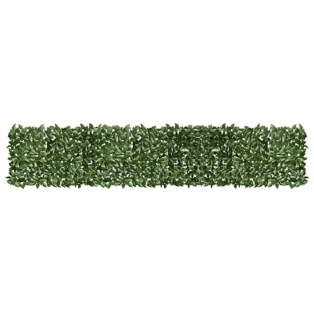 Écran de balcon Vidaxl avec feuilles vert foncé 400x75 cm