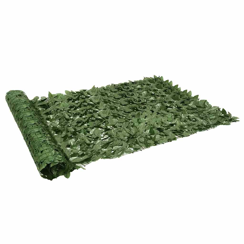 Écran de balcon Vidaxl avec feuilles vert foncé 400x150 cm