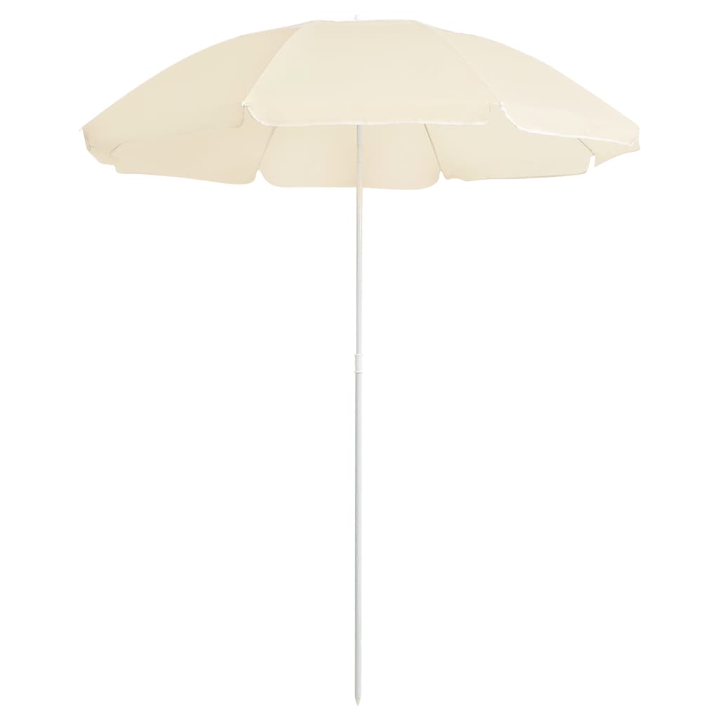 Parasol vidaxl avec poteau en acier 180 cm sable -colored