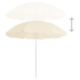 Parasol vidaxl avec poteau en acier 180 cm sable -colored