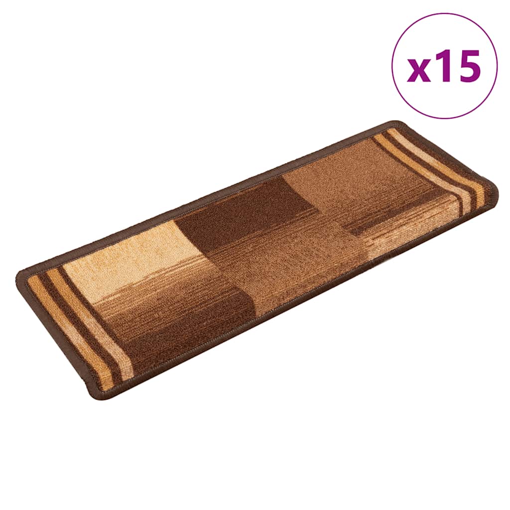 Vidaxl Staircases Self Adhesive 15 St 65x21x4 cm rjava