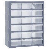 Vidaxl Organizer with 18 medium drawers 38x16x47 cm