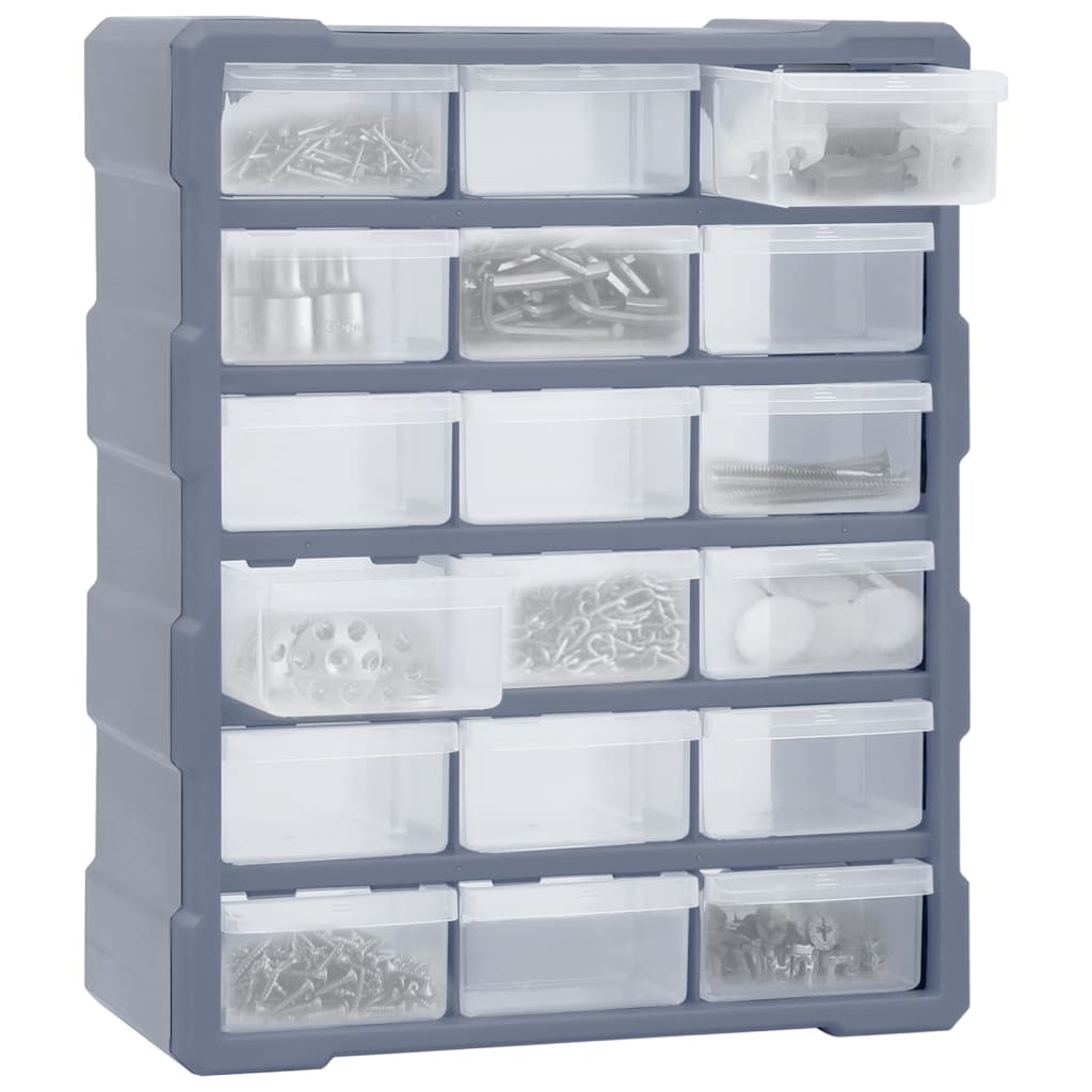 Vidaxl Organizer with 18 medium drawers 38x16x47 cm