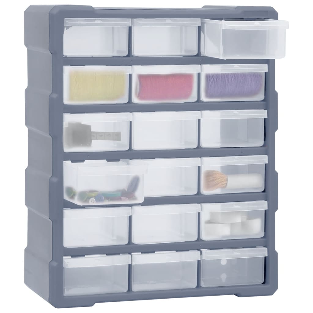 Vidaxl Organizer with 18 medium drawers 38x16x47 cm