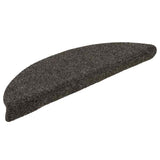 Vidaxl Stair Mats auto-adhésif 10 ST 56x17x3 cm aiguille en feutre l'anthracite