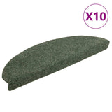 Vidaxl Stair Mats auto-adhésif 10 ST 65x21x4 cm aiguille en feutre vert
