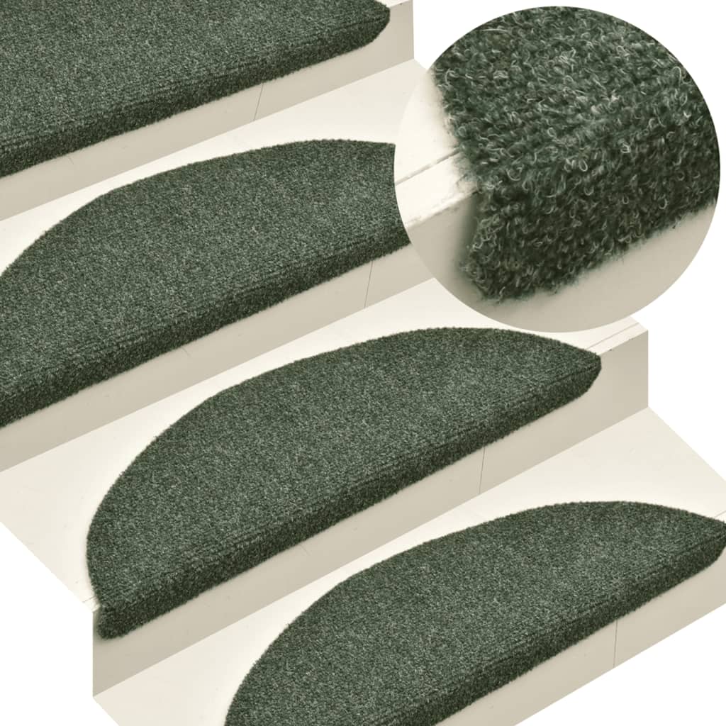 Vidaxl Stair Mats auto-adhésif 10 ST 65x21x4 cm aiguille en feutre vert