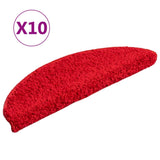 Podstavki za stopnice Vidaxl 10 St 56x17x3 cm rdeča