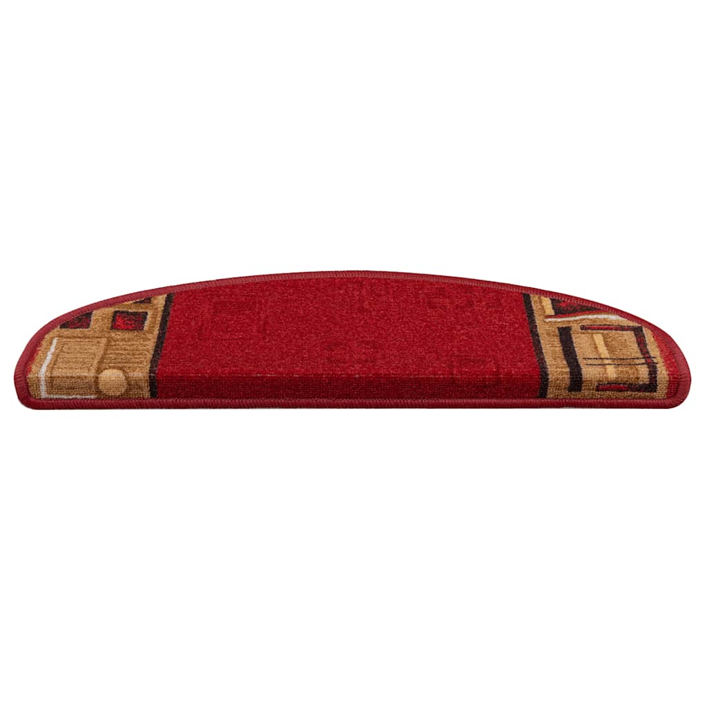 Vidaxl tappetini per autoadesivo 10 pezzi 65x21x4 cm rosso