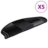 Vidaxl Stair Mats Self -Adhesive 5 St 65x21x4 cm černá a šedá