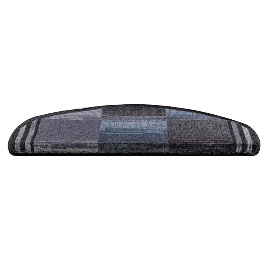 Vidaxl Stair Mats Self -Adhesive 5 St 65x21x4 cm černá a šedá