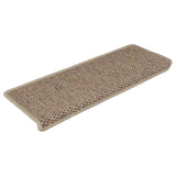 Vidaxl trappmattor självhäftande 15 st sisal look 65x21x4 cm sandfärgad